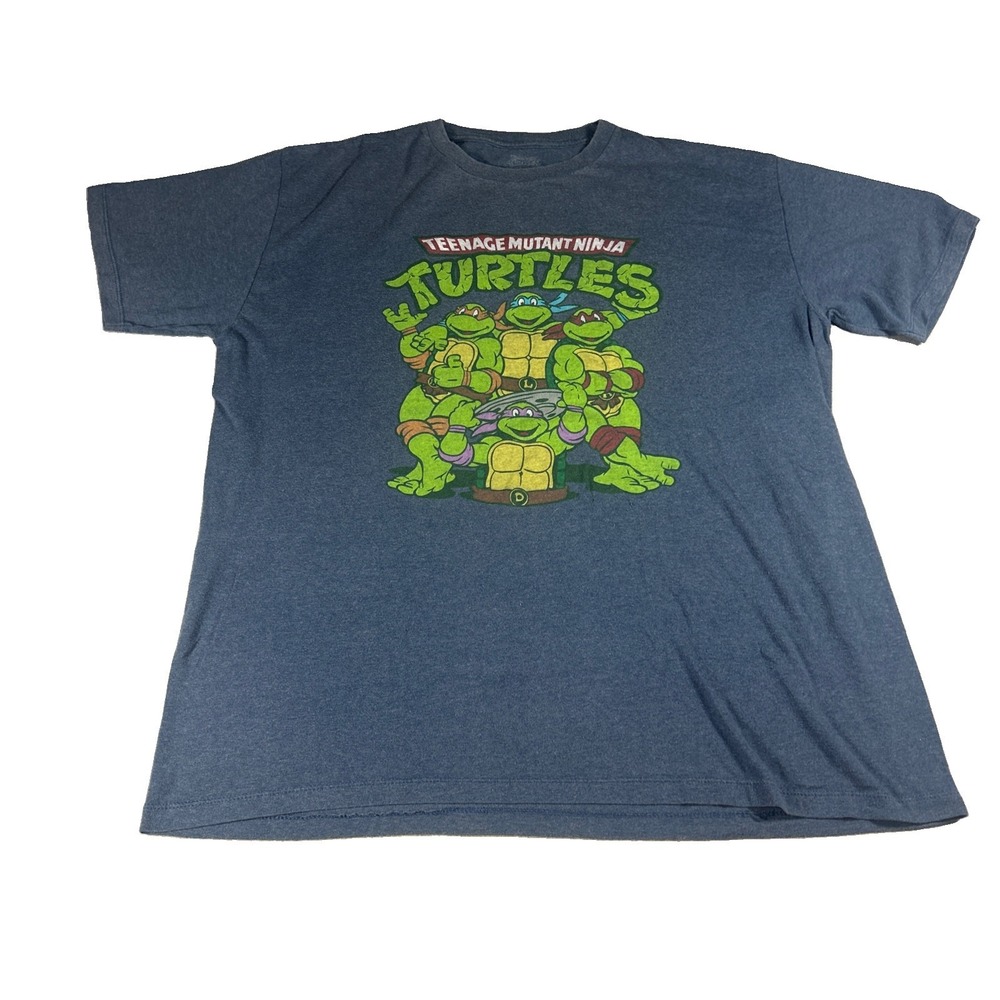 Teenage Mutant Ninja Turtles T-Shirt Mens XL Blue Graphic Short Sleeve TMNT Tee